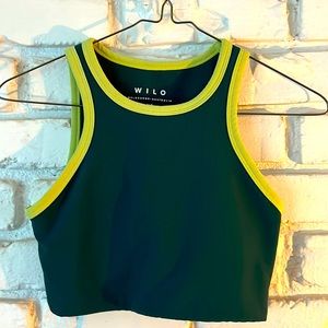 Wilo Two-Tone Green XS Sports Bra